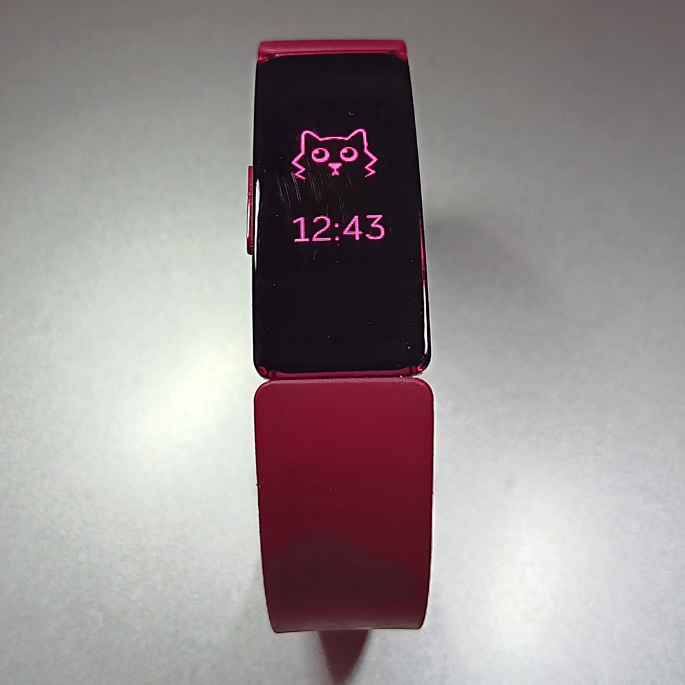 Fitbit Inspire Activity Tracker Wine Color Tested & Working (w/o Heart Rate)
